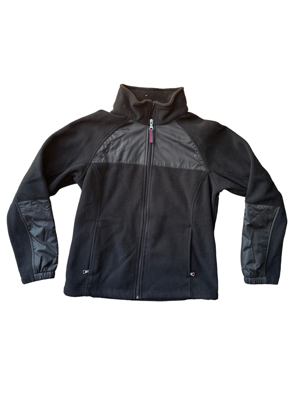 Tommy Hilfiger Black Fleece Jacket with Nylon Panels